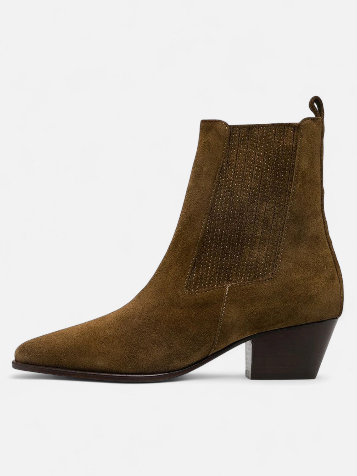 Maisonancien | Damskie botki Chelsea z imitacji zamszu