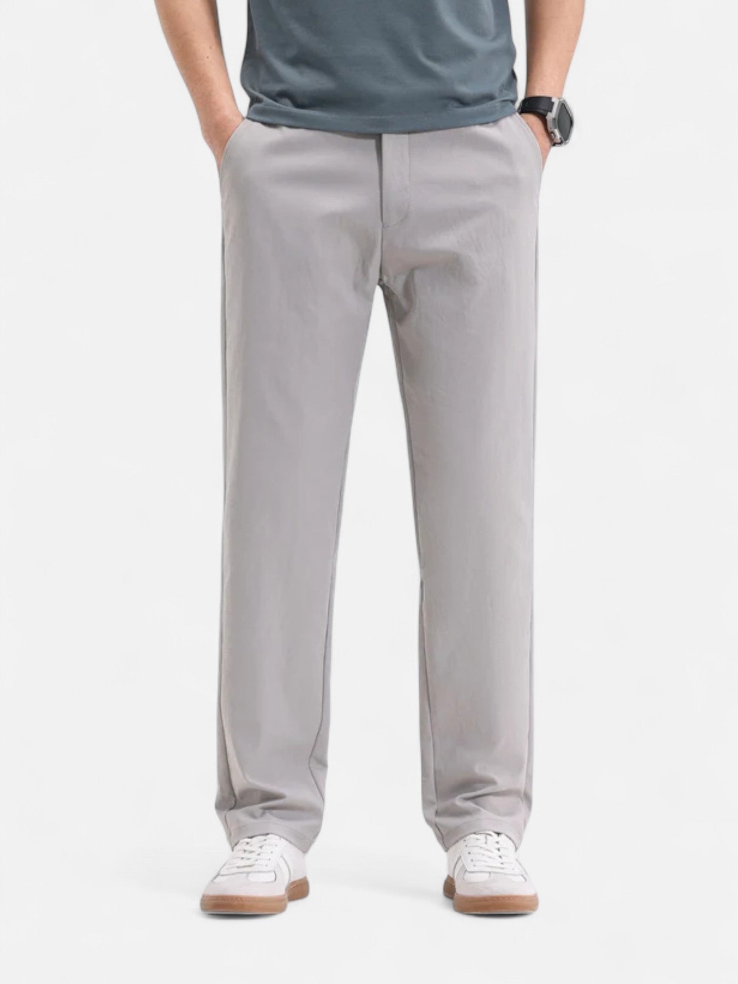 Maisonancien | Męskie proste spodnie koreańskie z oddychającej tkaniny