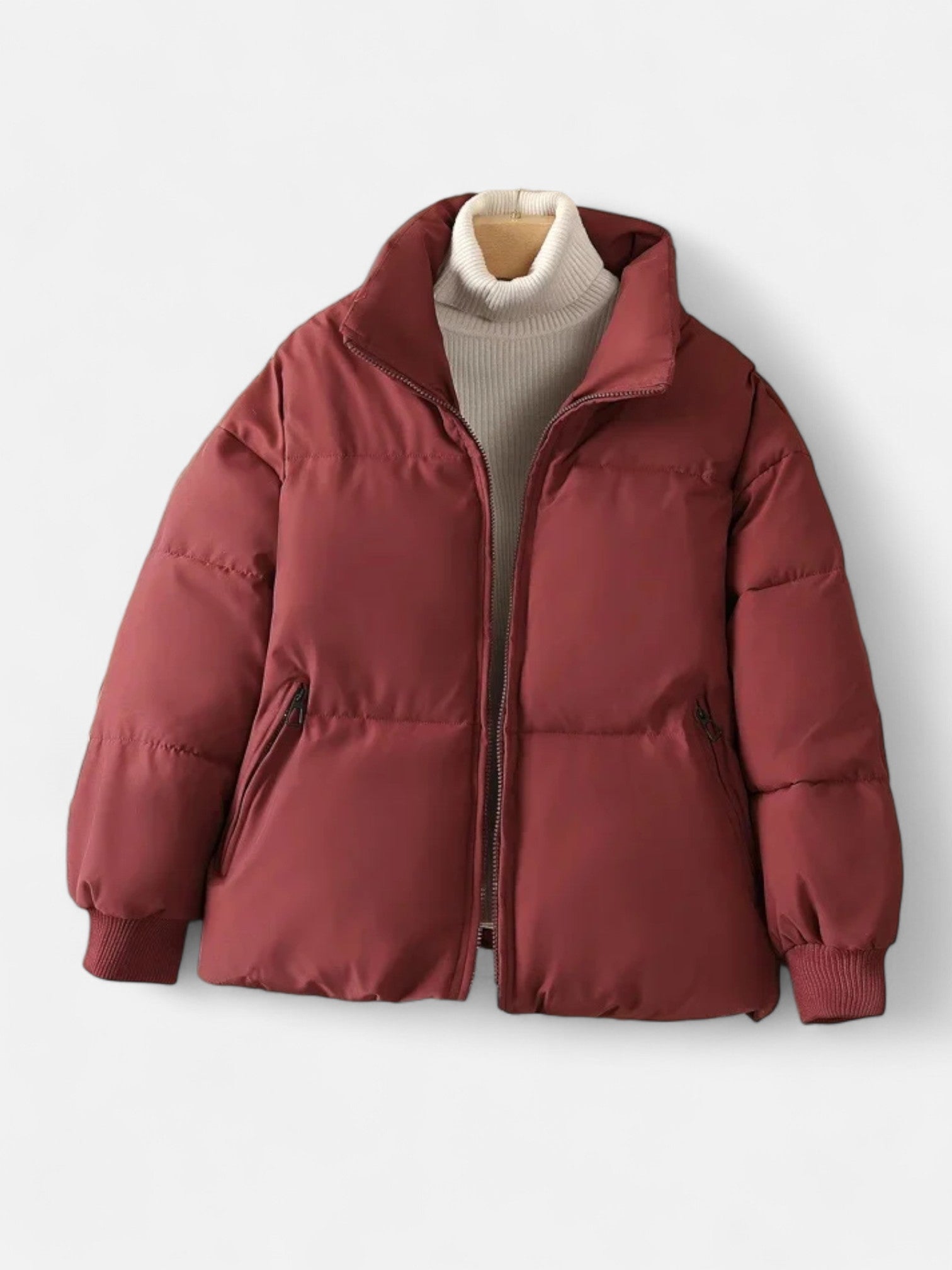 Maisonancien | Damska krótka zimowa kurtka pikowana