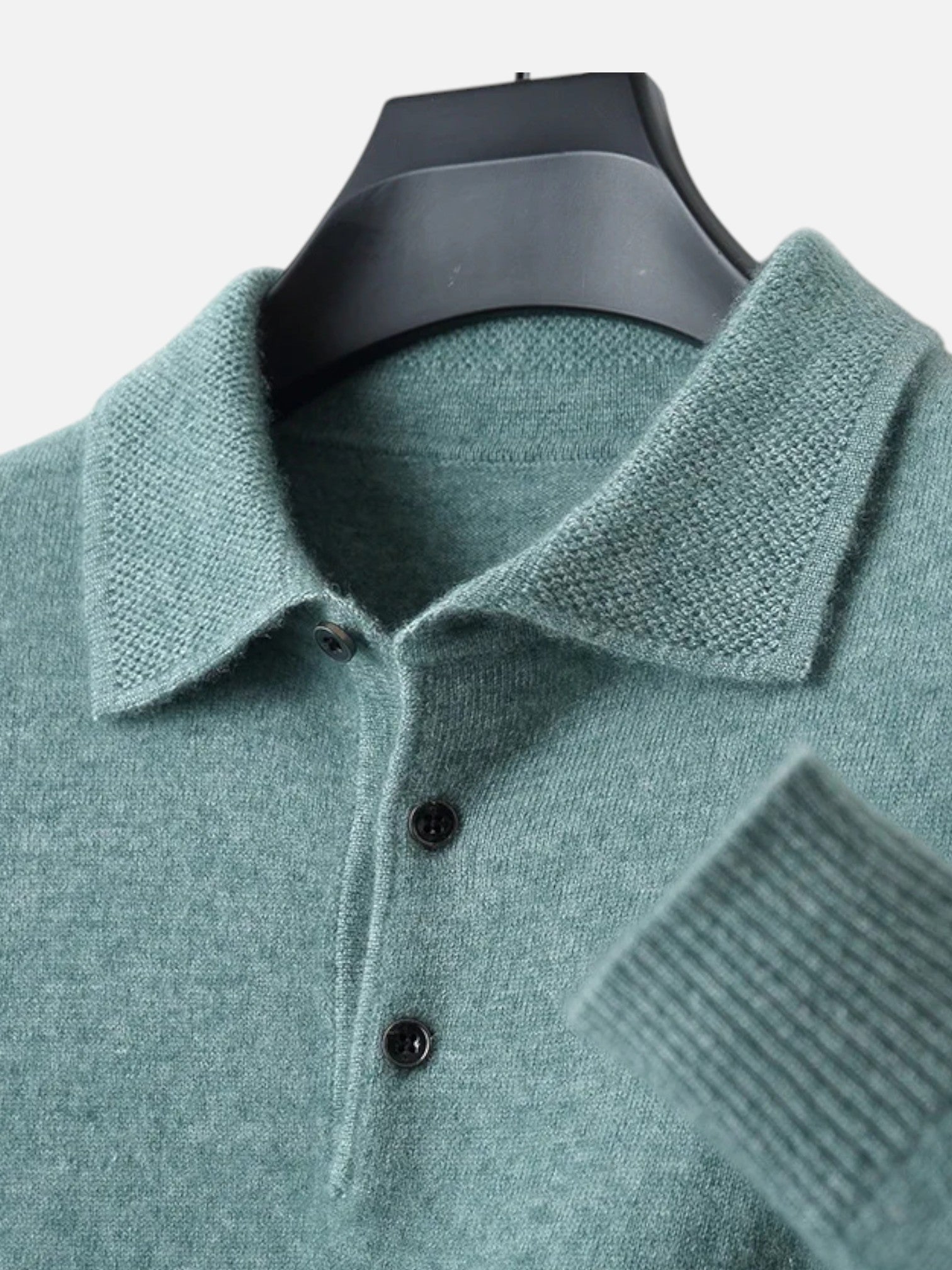 Maisonancien | Męski sweter polo z wełny merynosów