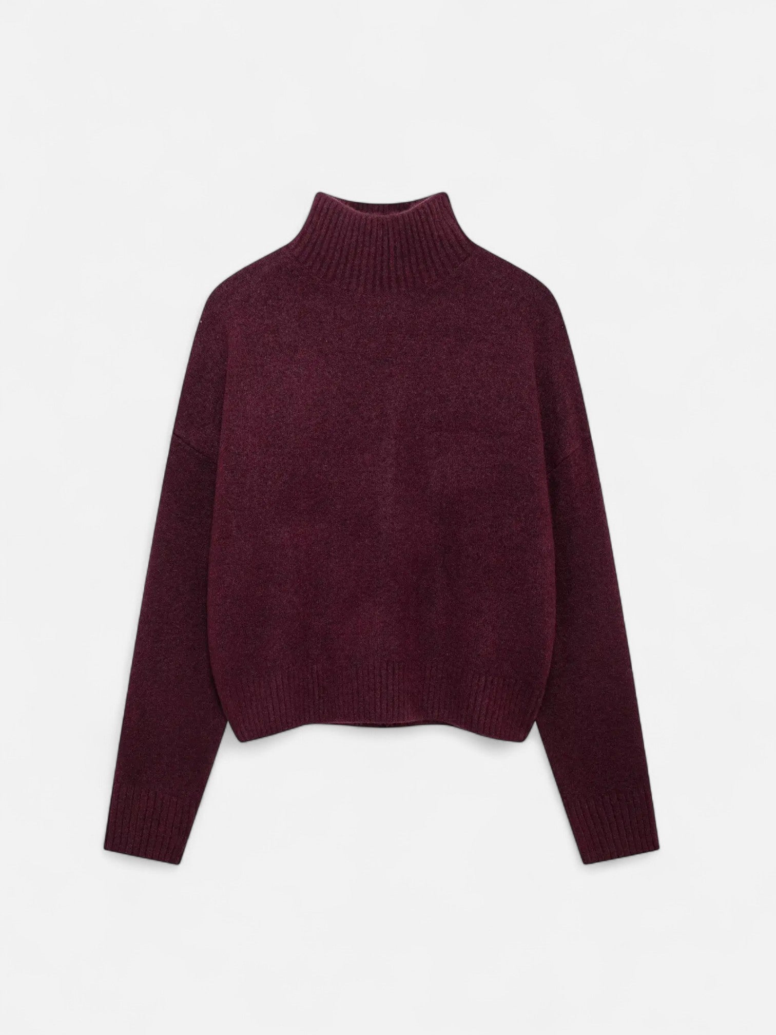 Maisonancien | Damski sweter vintage z golfem i długim rękawem