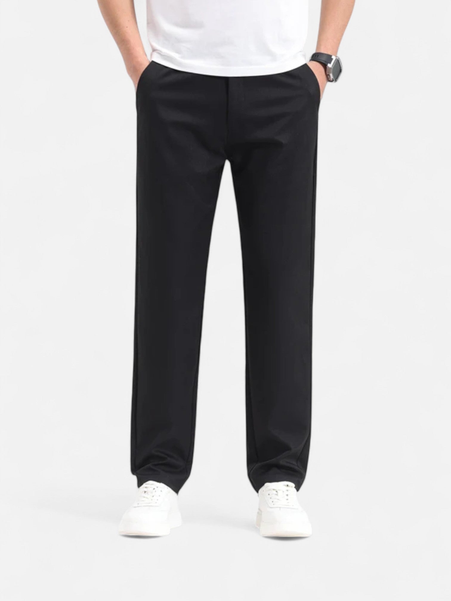 Maisonancien | Męskie proste spodnie koreańskie z oddychającej tkaniny