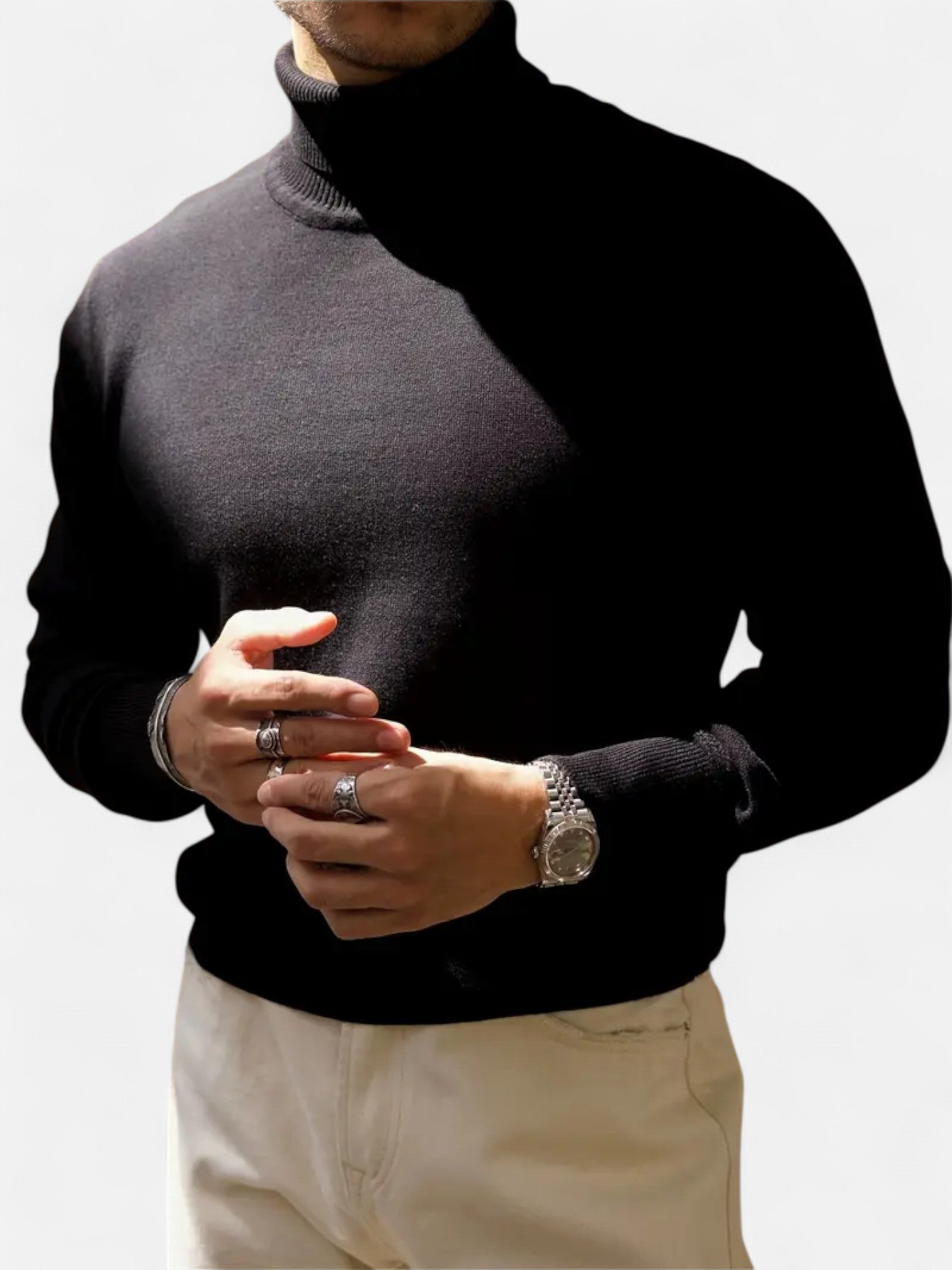 Maisonancien | Męski Sweter High-Neck – Elegancja Jesień/Zima