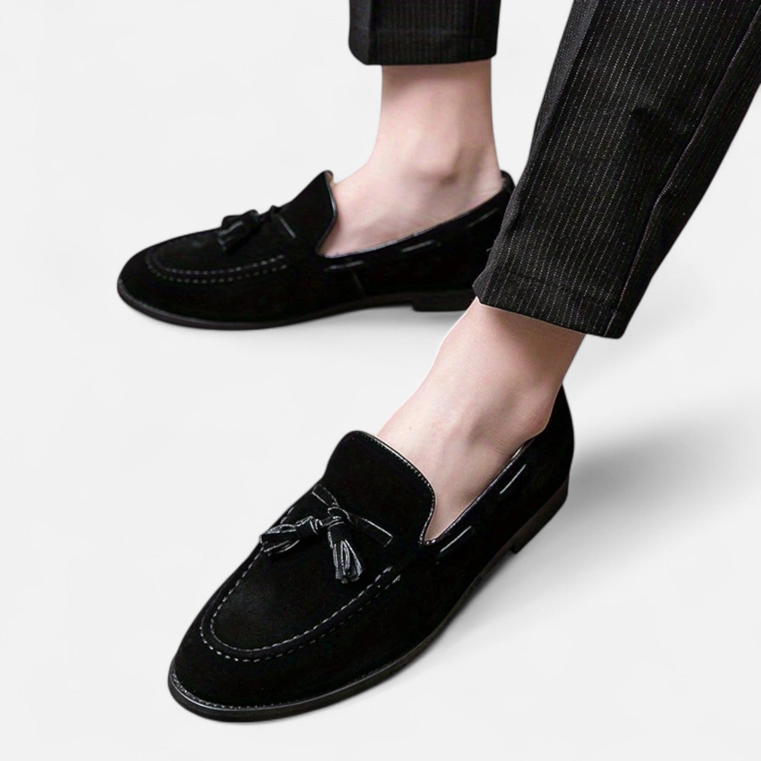 Maisonancien | Męskie loafersy tassel – skórzany Oxford szyk