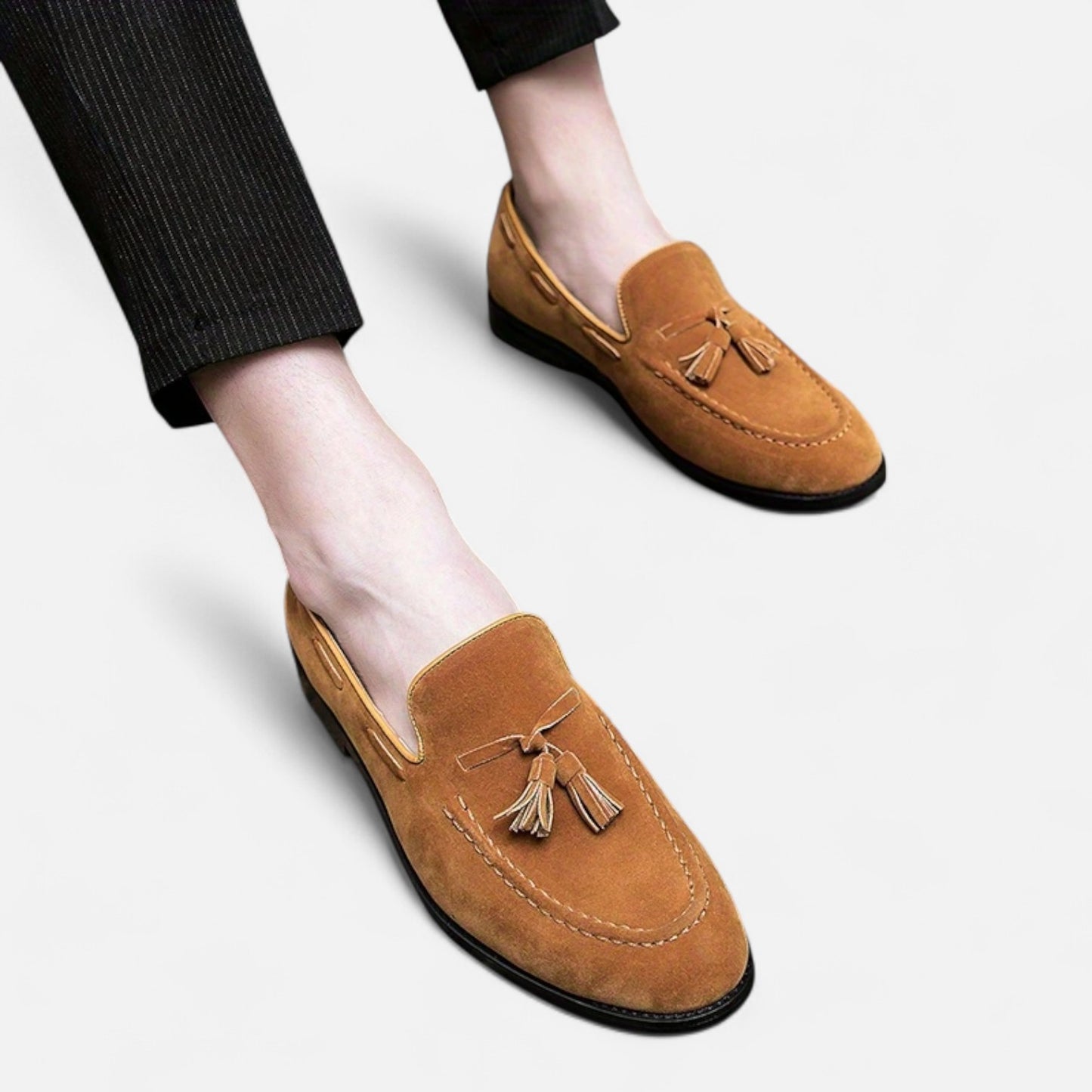 Maisonancien | Męskie loafersy tassel – skórzany Oxford szyk