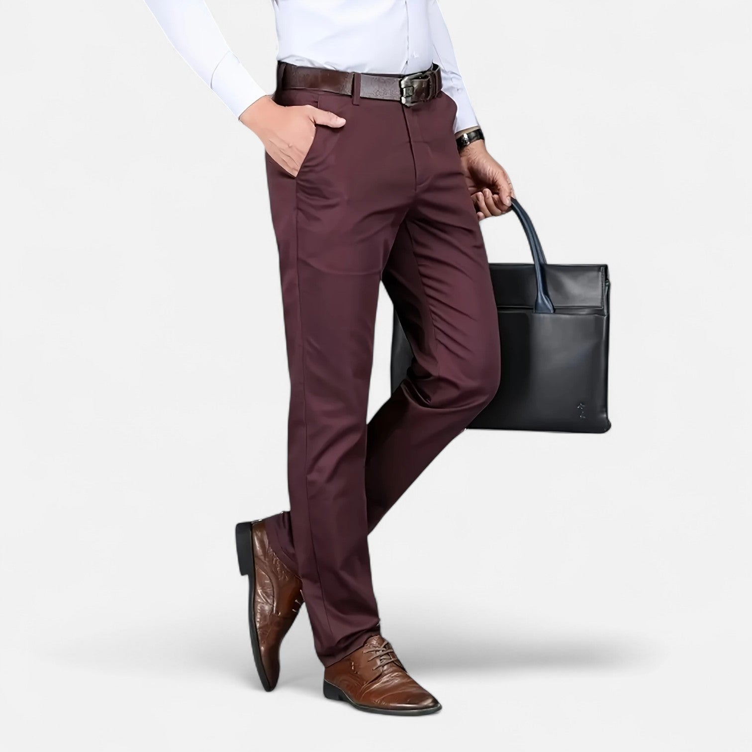 Maisonancien | Męskie spodnie business – styl angielski codzienny