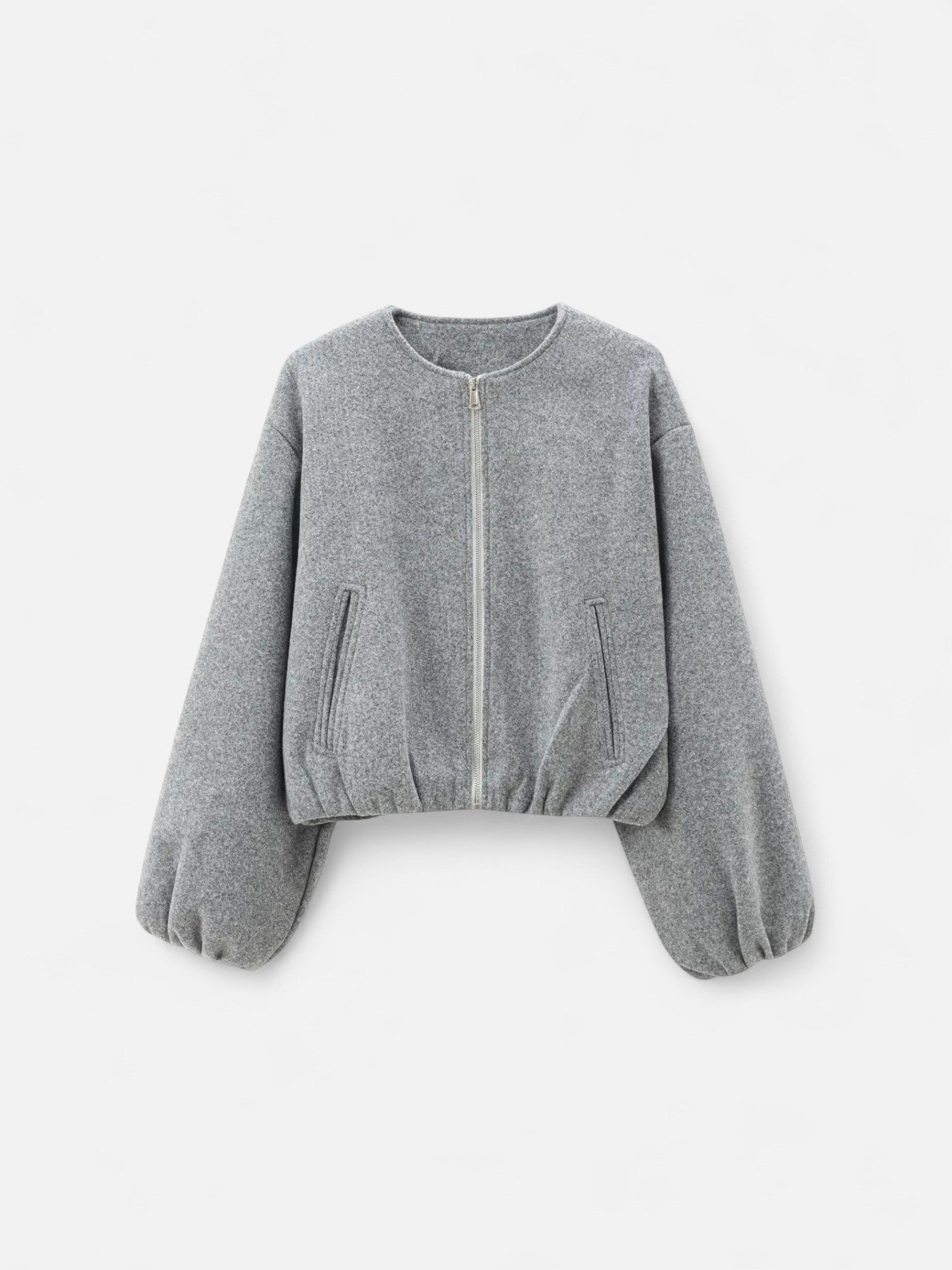 Maisonancien | Damska Kurtka Bomber – Retro z Okrągłym Dekoltem