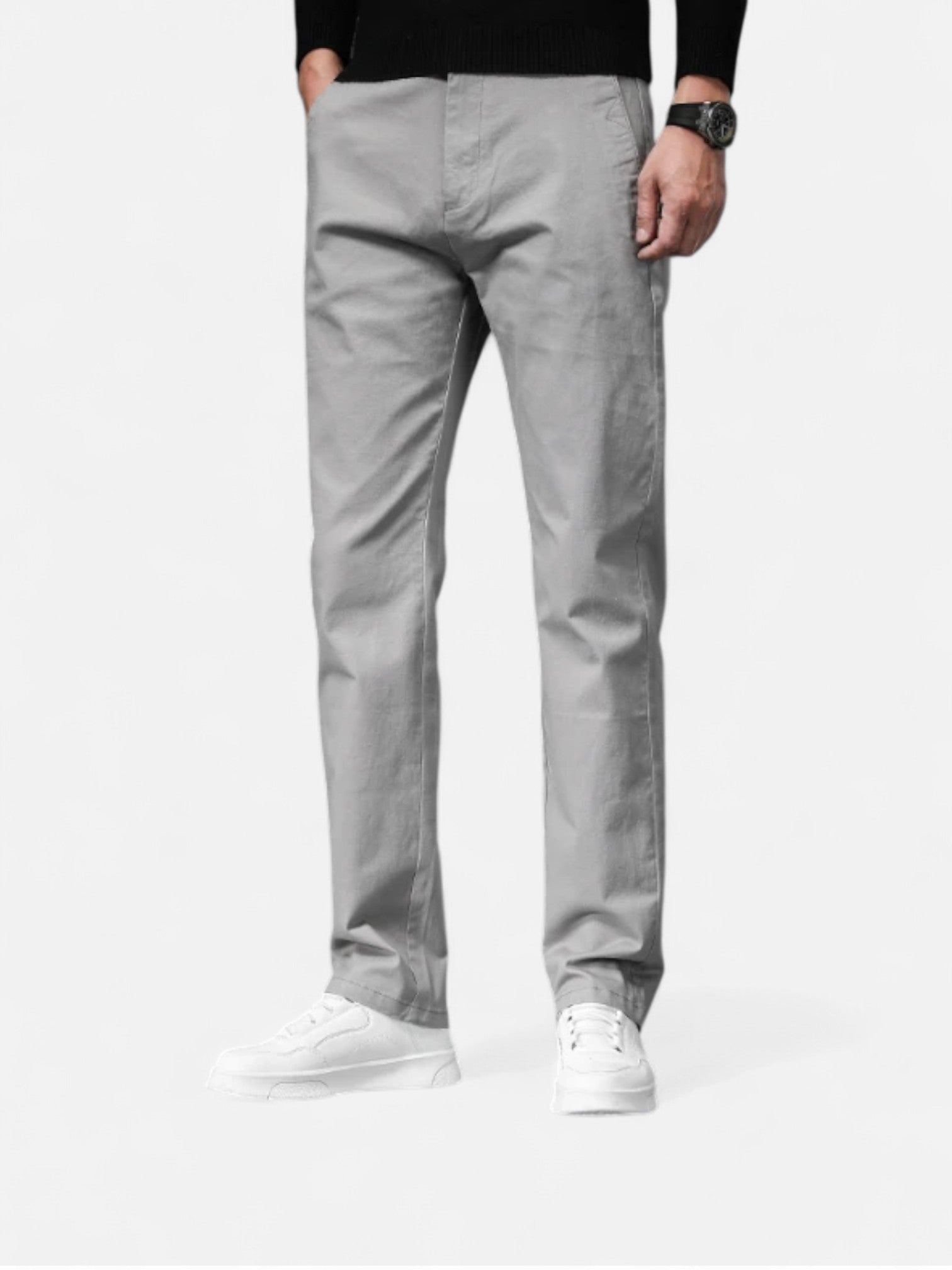 Maisonancien | Męskie Spodnie Chino – Bawełniane Straight Fit