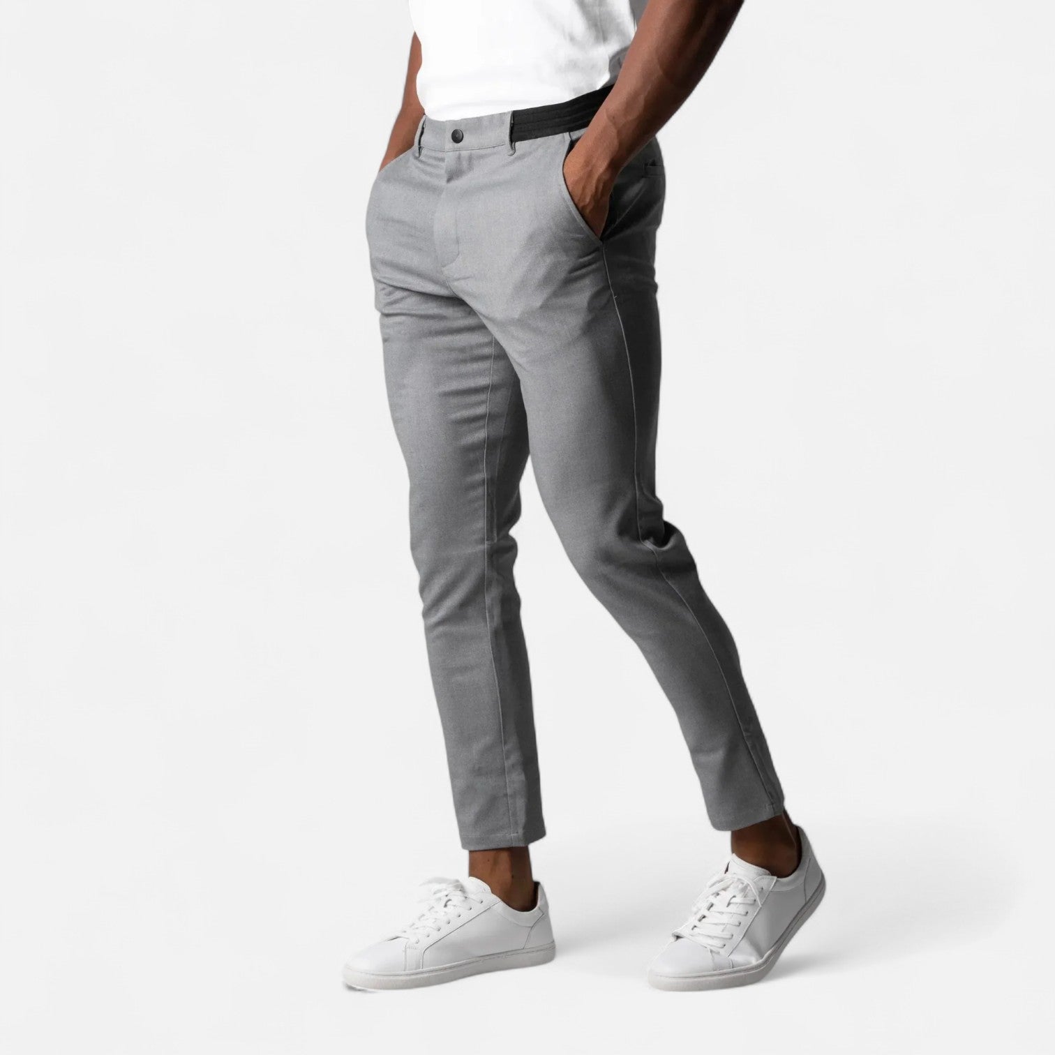 Maisonancien | Mężczyzna Slim-Fit Chinos z Elastycznego Materiału
