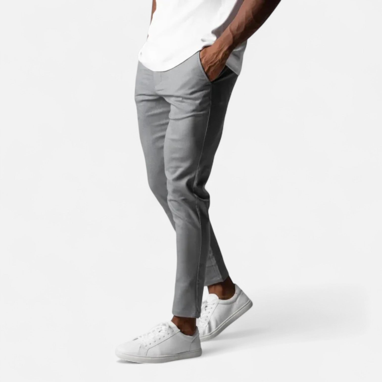 Maisonancien | Mężczyzna Slim-Fit Chinos z Elastycznego Materiału