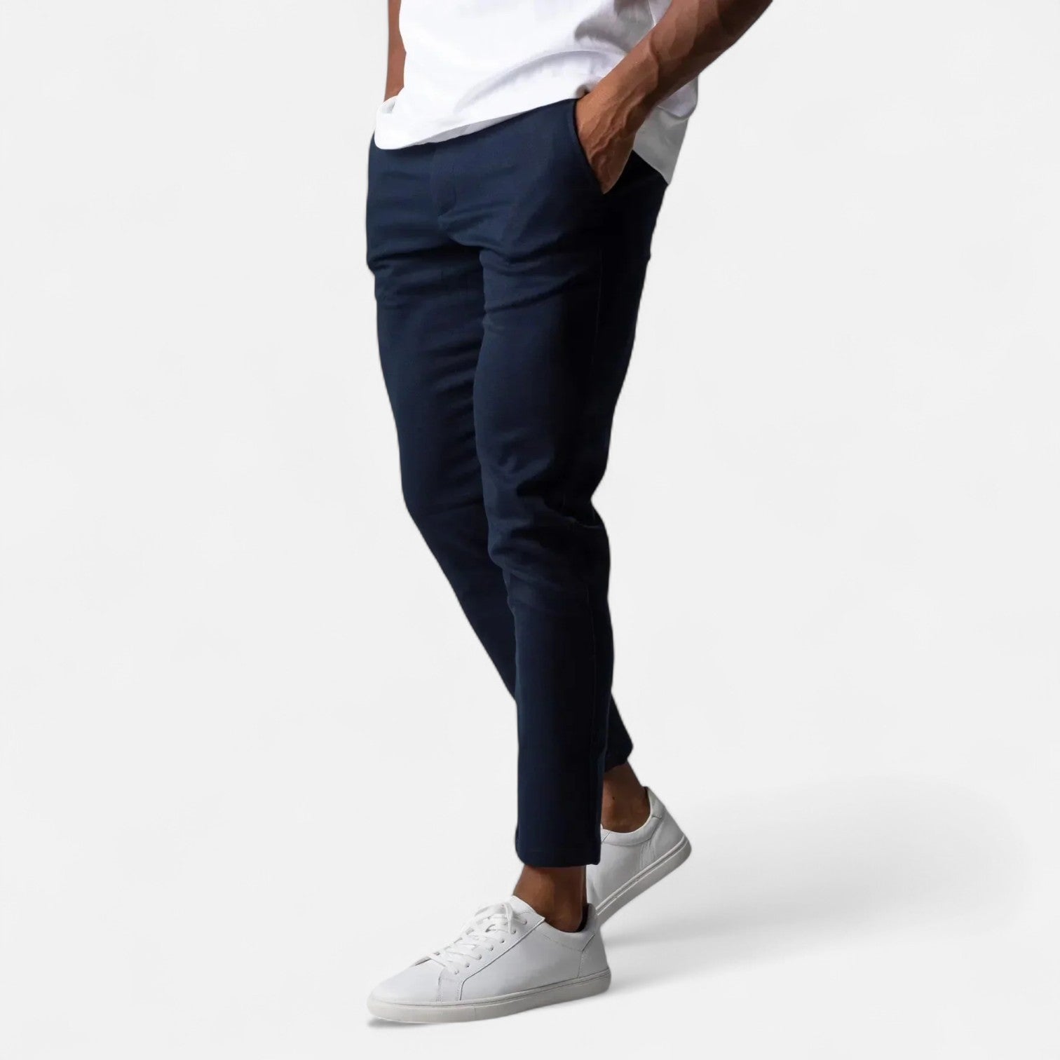 Maisonancien | Mężczyzna Slim-Fit Chinos z Elastycznego Materiału