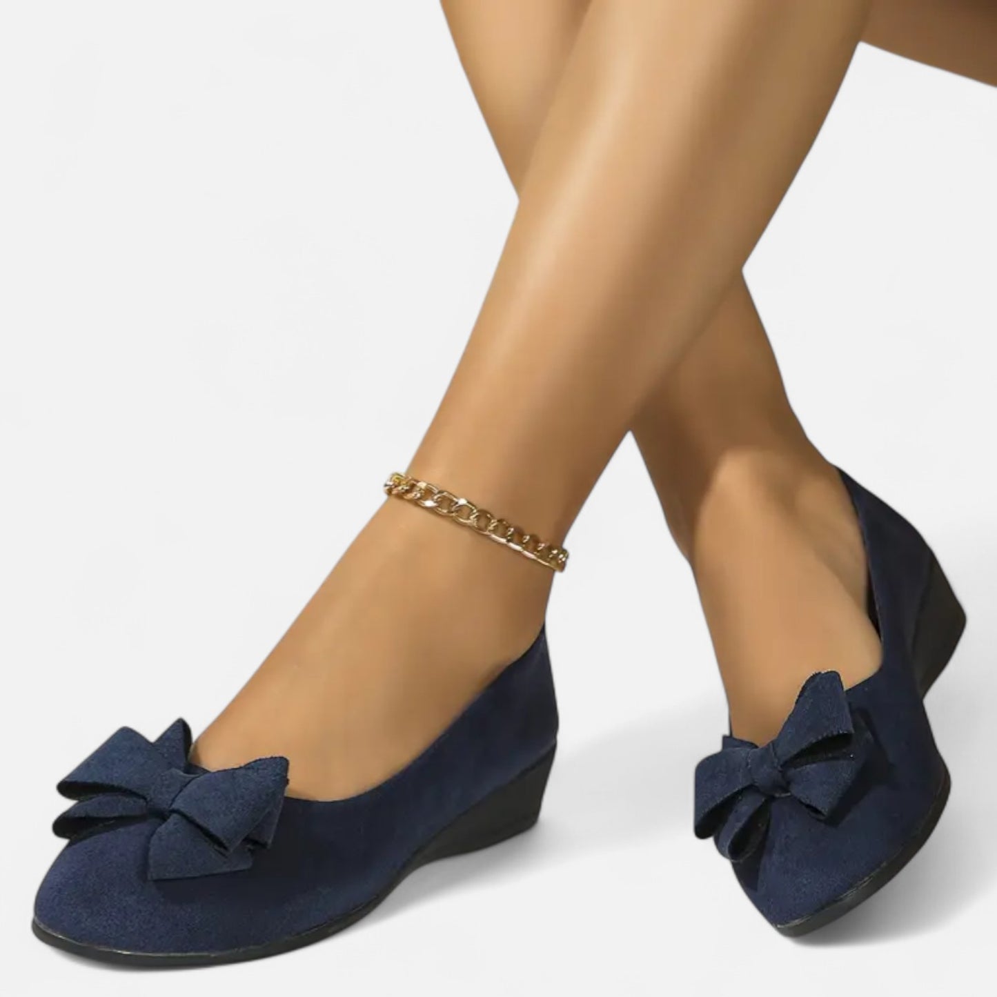Maisonancien | Kobieta Eleganckie Slip-On na Platformie z Kokardą