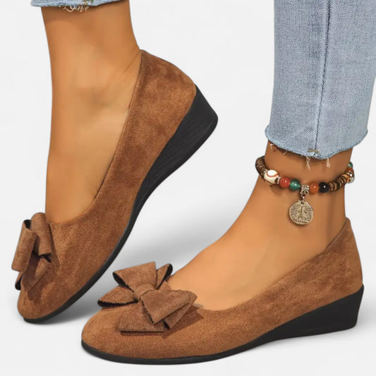 Maisonancien | Kobieta Eleganckie Slip-On na Platformie z Kokardą