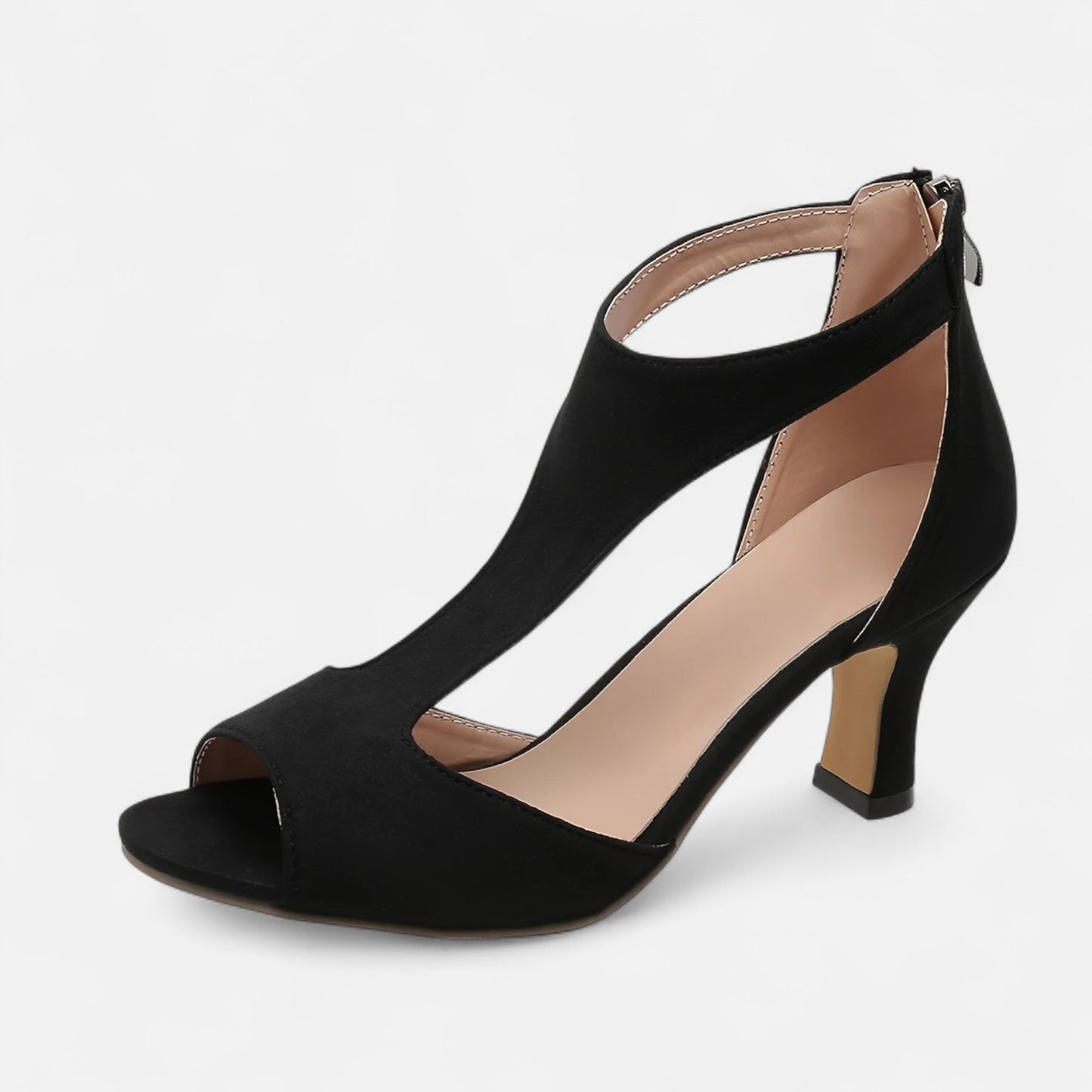 Maisonancien | Damskie sandały T-strap – czarna elegancja retro