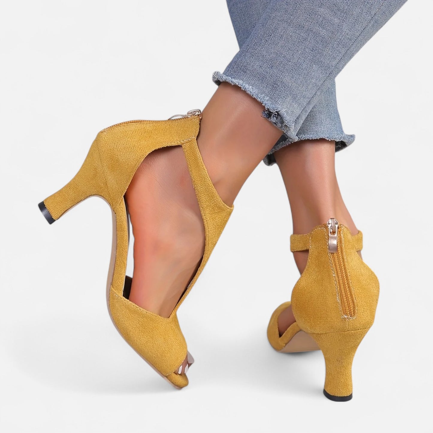 Maisonancien | Damskie sandały T-strap – czarna elegancja retro