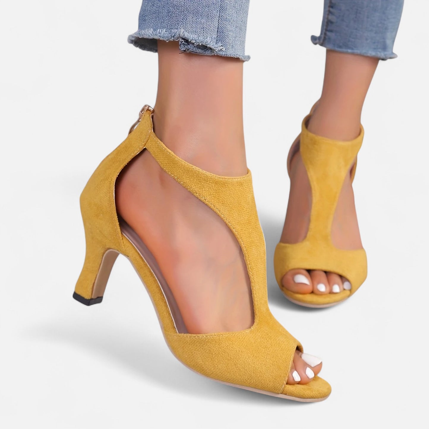 Maisonancien | Damskie sandały T-strap – czarna elegancja retro
