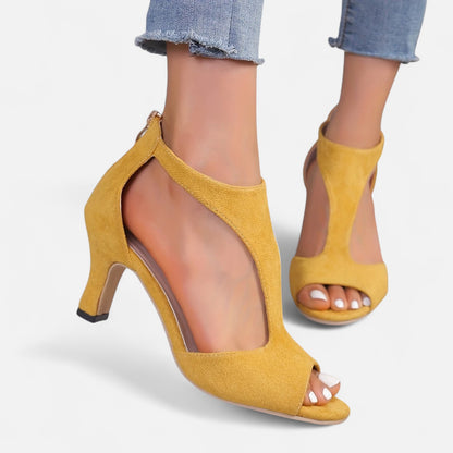 Maisonancien | Damskie sandały T-strap – czarna elegancja retro