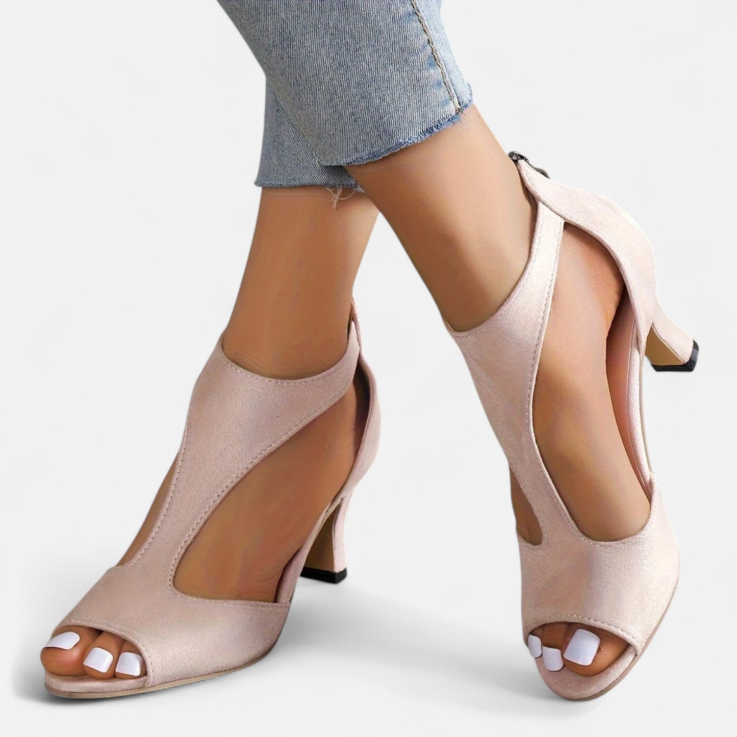 Maisonancien | Damskie sandały T-strap – czarna elegancja retro