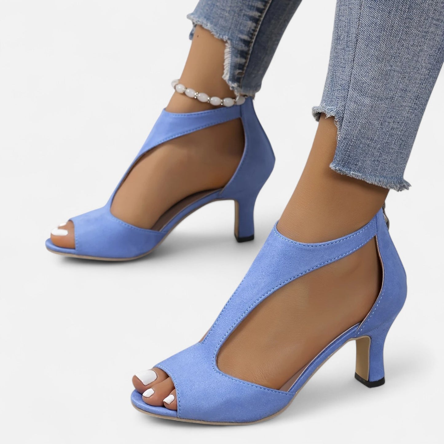 Maisonancien | Damskie sandały T-strap – czarna elegancja retro