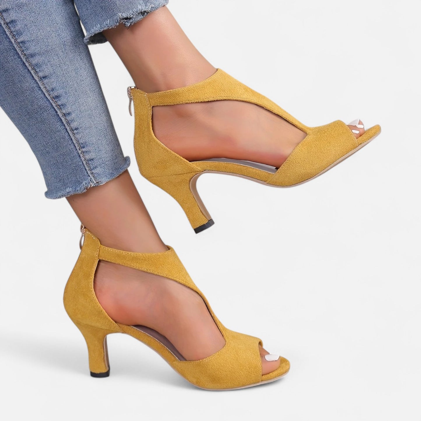 Maisonancien | Damskie sandały T-strap – czarna elegancja retro