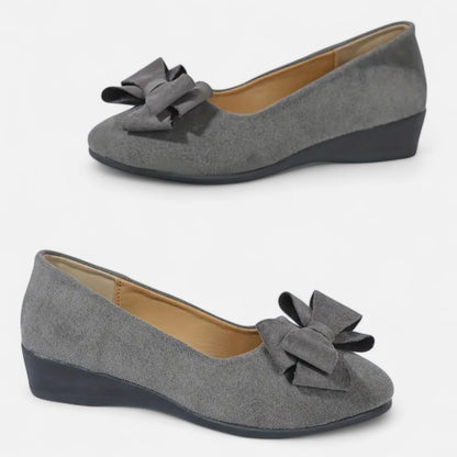 Maisonancien | Kobieta Eleganckie Slip-On na Platformie z Kokardą