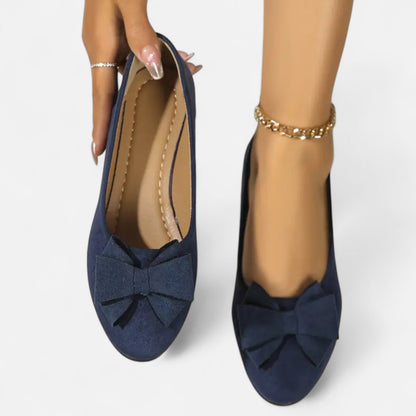 Maisonancien | Kobieta Eleganckie Slip-On na Platformie z Kokardą