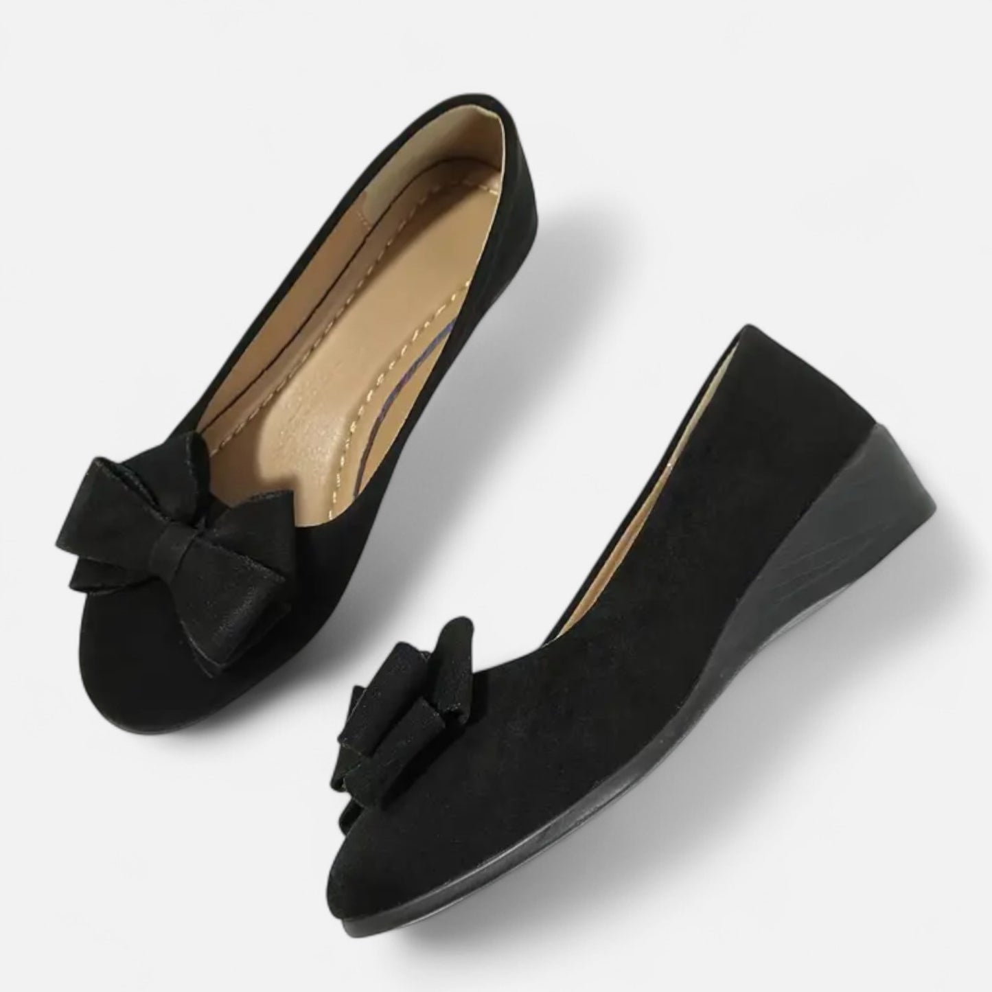 Maisonancien | Kobieta Eleganckie Slip-On na Platformie z Kokardą