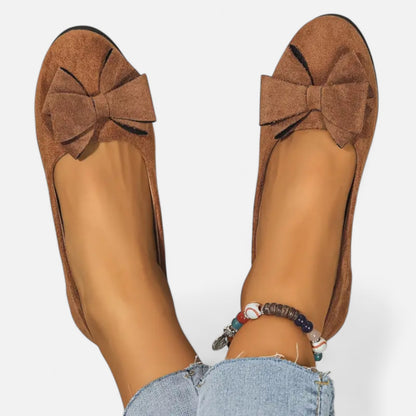 Maisonancien | Kobieta Eleganckie Slip-On na Platformie z Kokardą