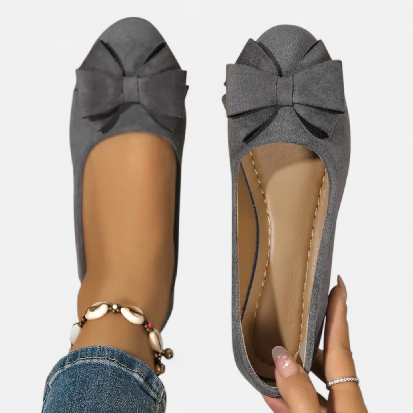 Maisonancien | Kobieta Eleganckie Slip-On na Platformie z Kokardą