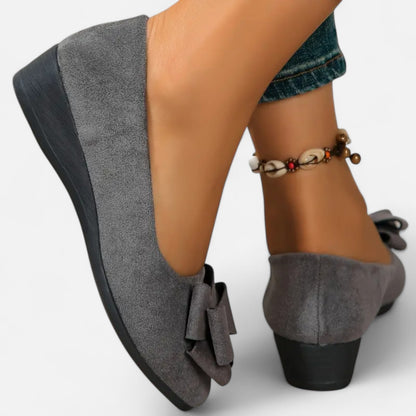 Maisonancien | Kobieta Eleganckie Slip-On na Platformie z Kokardą