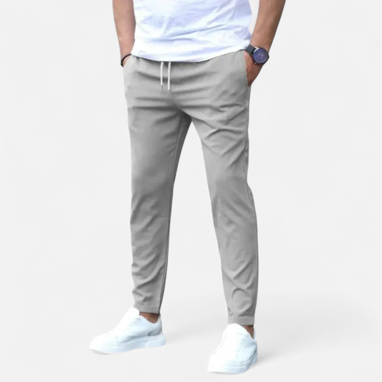 Maisonancien | Mężczyzna Eleganckie Spodnie Całoroczne o Klasycznym Kroju