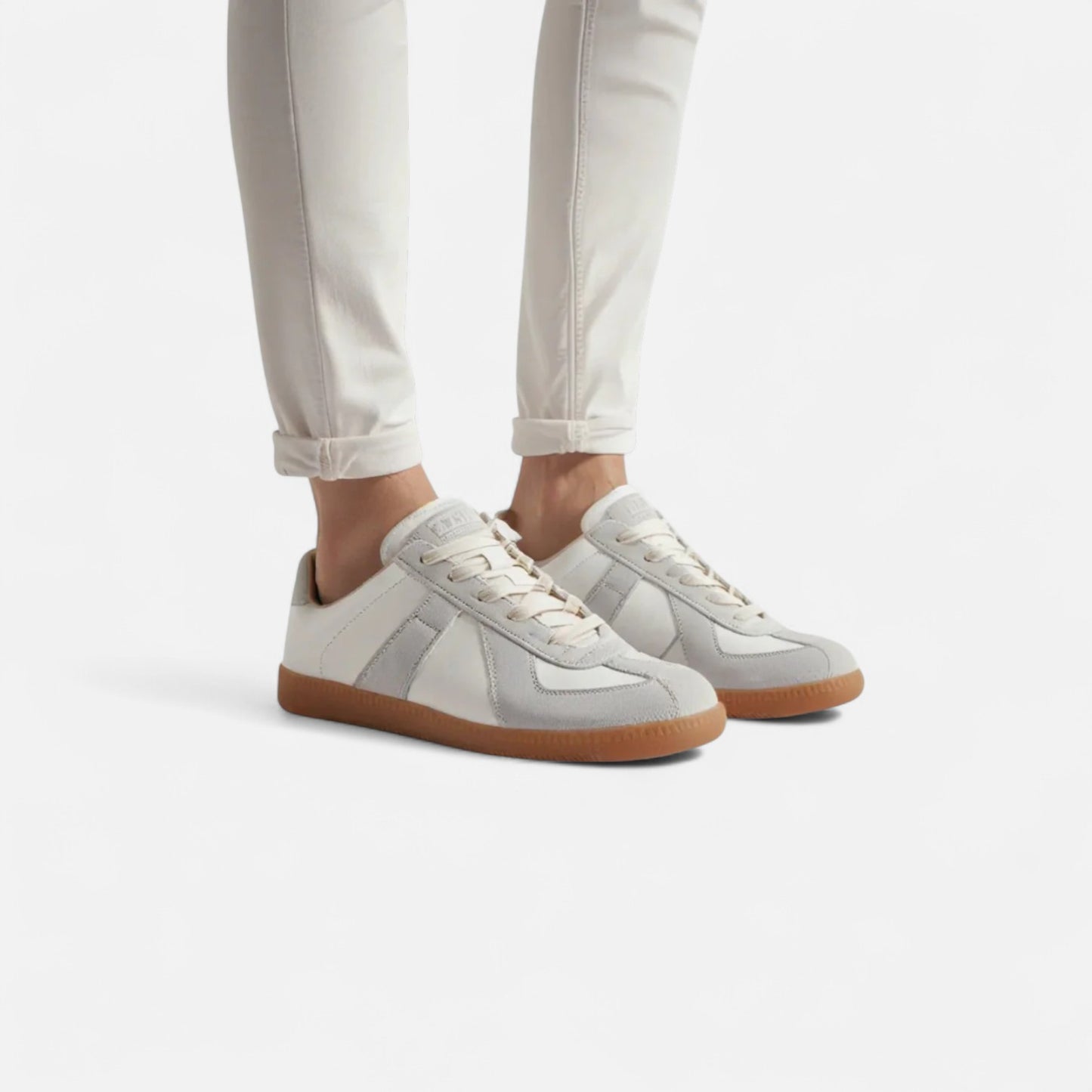 Maisonancien | Mężczyzna Skórzane Sneakersy Low-Top w Stylu Heritage