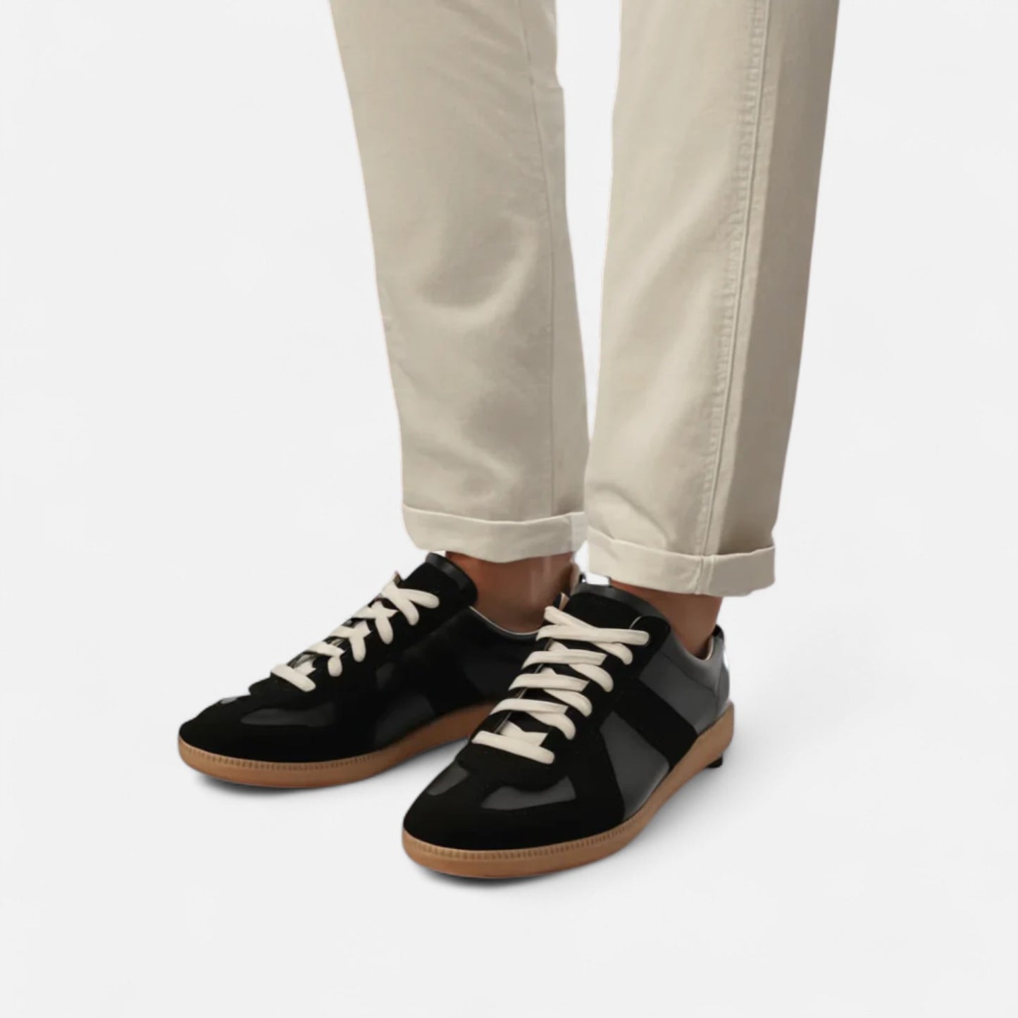 Maisonancien | Mężczyzna Skórzane Sneakersy Low-Top w Stylu Heritage