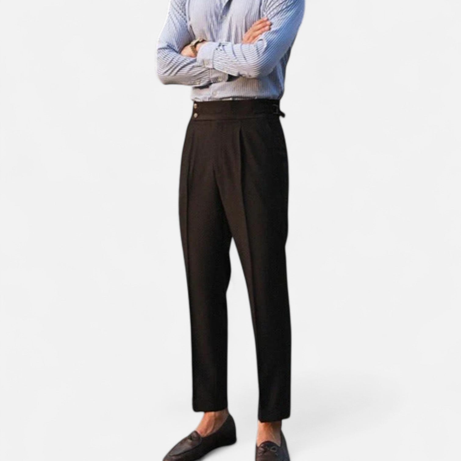 Maisonancien | Mężczyzna Klasyczne Spodnie z Podwójnym Zapięciem