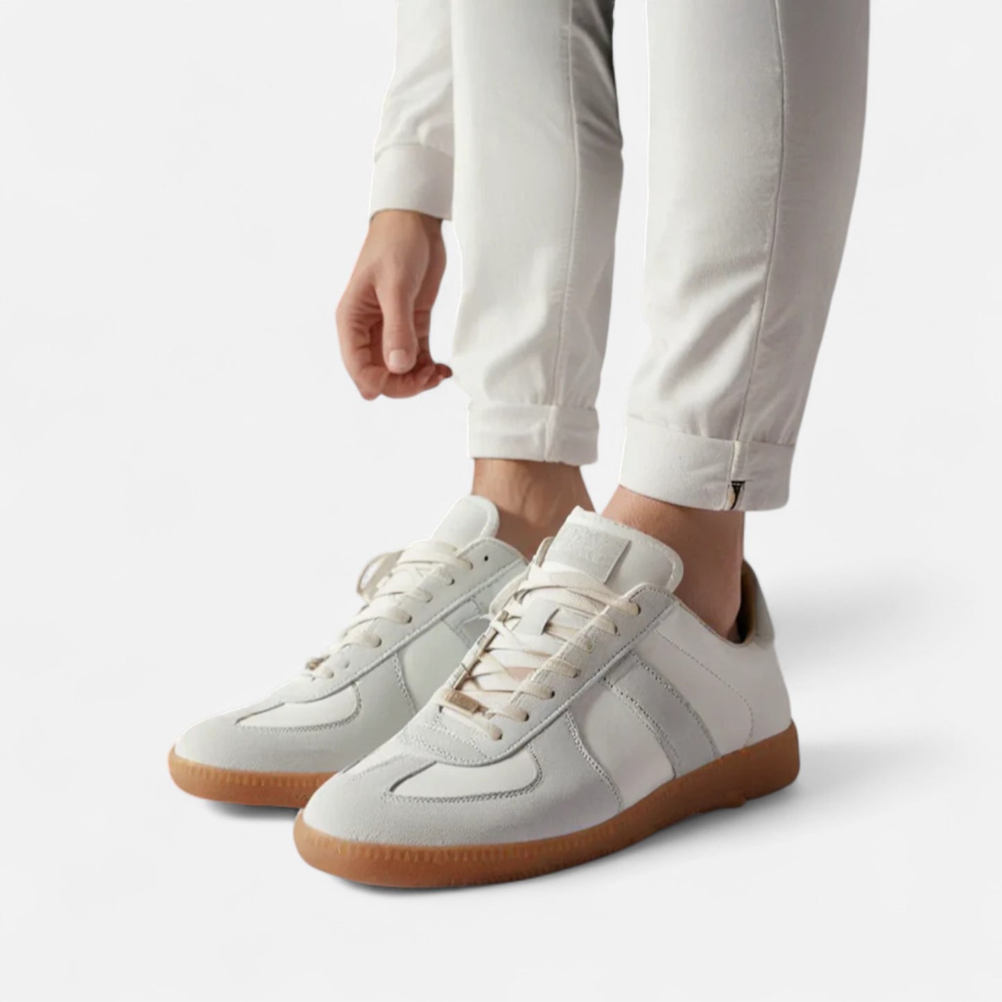 Maisonancien | Mężczyzna Skórzane Sneakersy Low-Top w Stylu Heritage