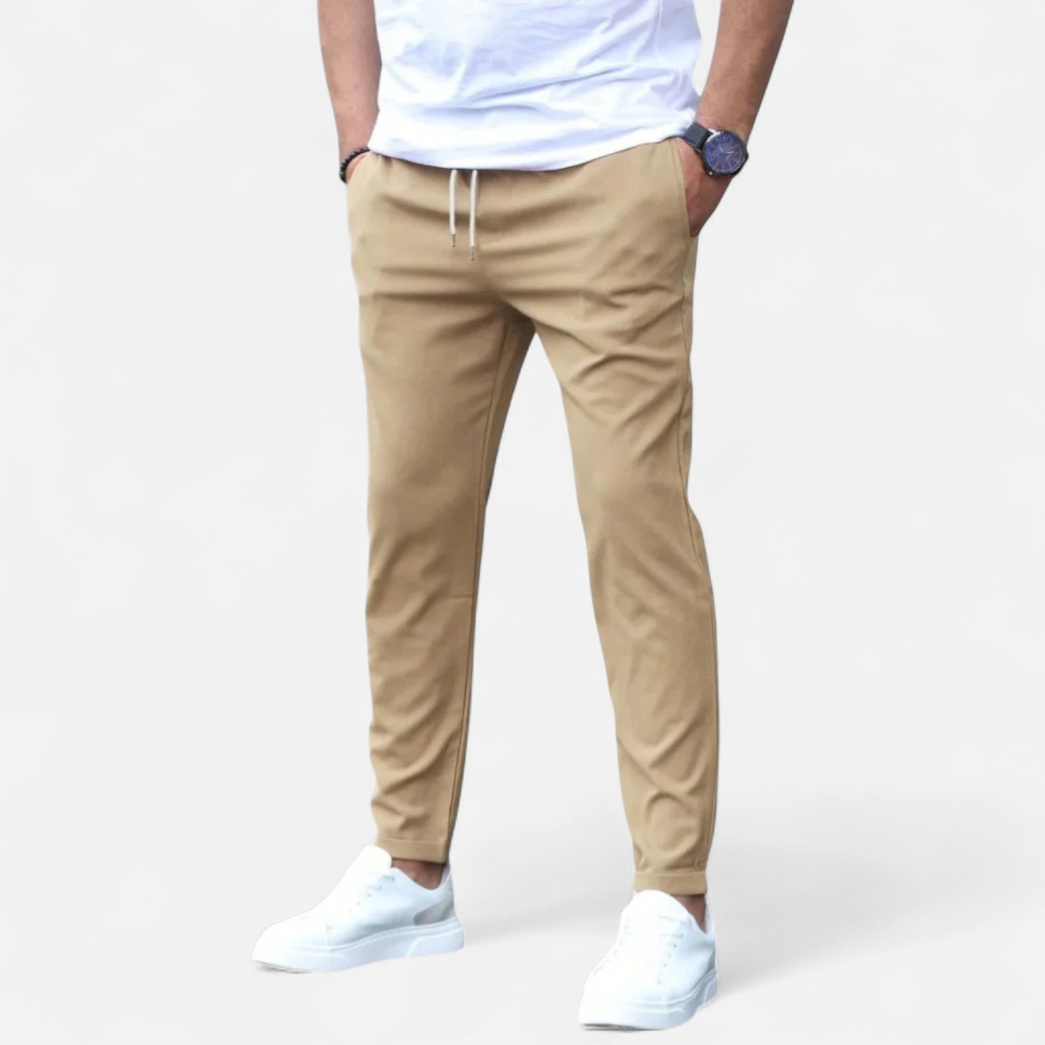 Maisonancien | Mężczyzna Eleganckie Spodnie Całoroczne o Klasycznym Kroju
