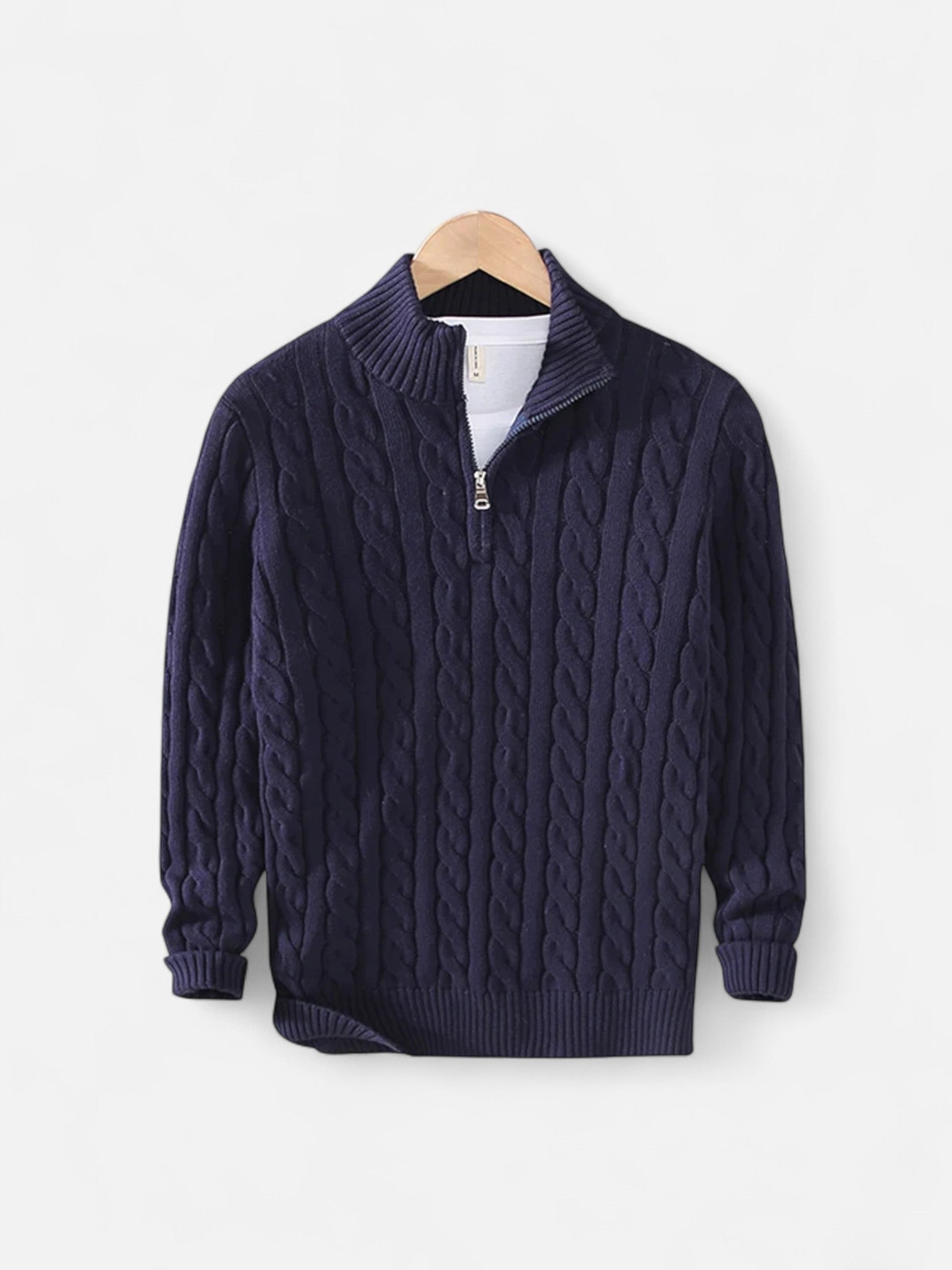 Maisonancien | Męski sweter z bawełny o splocie warkoczowym