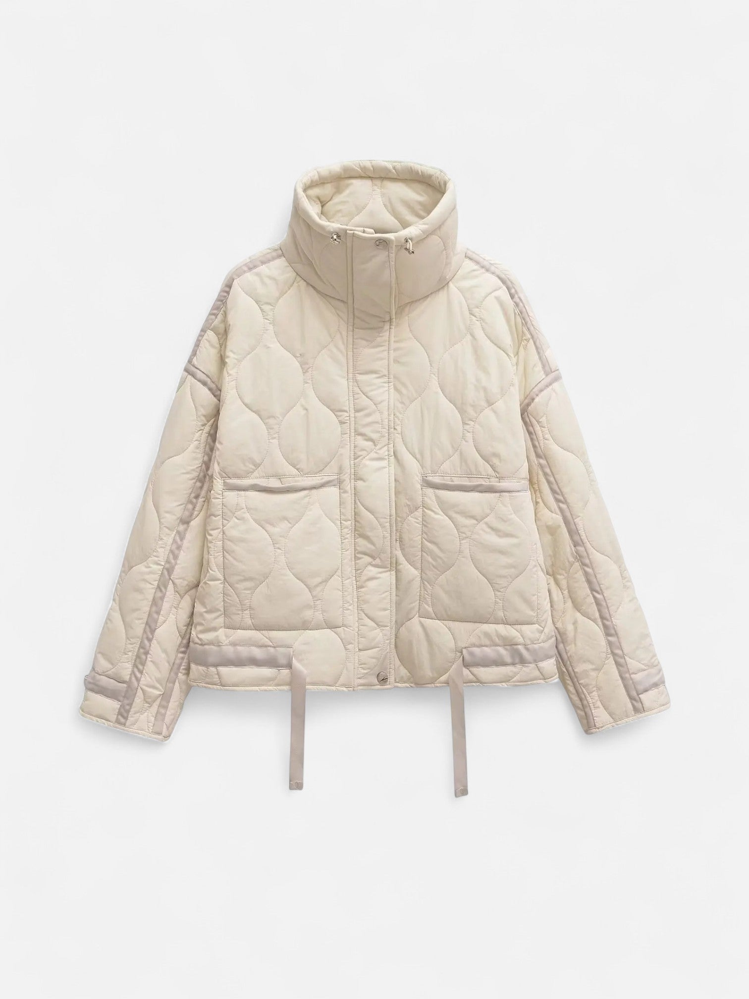 Maisonancien | Zimowa Kurtka Bawełniana – Luźny Krój ze Stójką